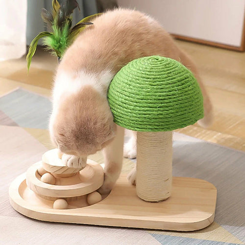 Árbol Rascador para Gatos con Juguete Colgante – Torre de Entretenimiento