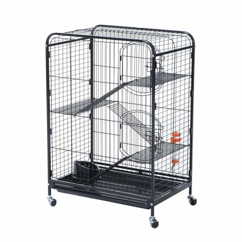 Jaula Grande para Hámster y Roedores PawHut – 2 Puertas con Bandeja